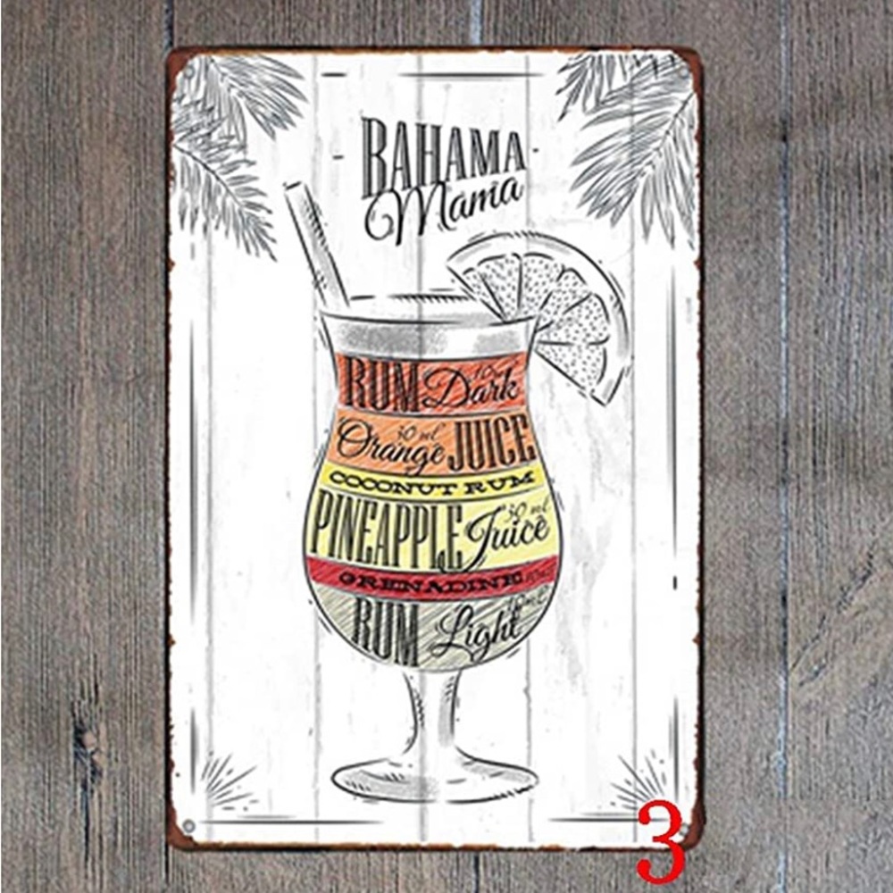 Bahama Mama Metal Tin Sign